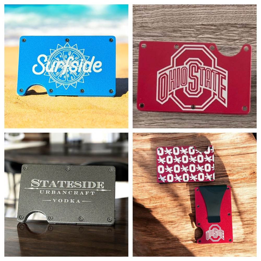 Brand new Custom Anything You Want Engraved RFID Minimalist Wallet You Pick