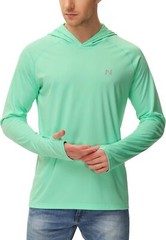 Men’s Sun Hoodie UPF 50+ Long Sleeve Fishing Rash Guard Quick Dry