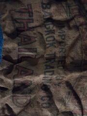 Large Old Canvas Merchandise Bag with Unique Design Desirable Piece
