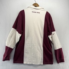 Vintage Texas A&M Rugby Shirt Men’s 2XL Nike Embroidered White Red Swoosh y2k