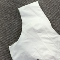 Tommie Copper Sports Bra Womens 3XL White Front Zip Compression Copper Znergy
