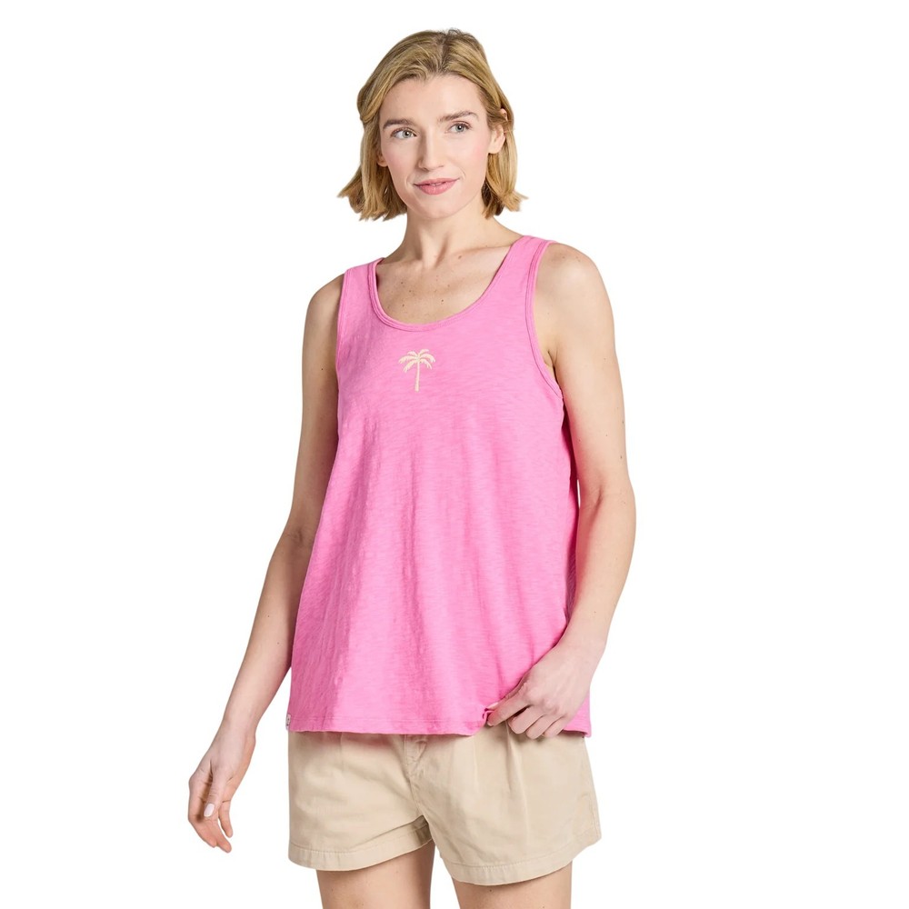 Life is Good. Women’s Embroidered Graphic Palm Slub Easy Fit Tank