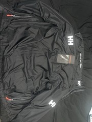 Helly Hansen Men’s Black Full Zip Jacket, Stand-Up Collar, Size S