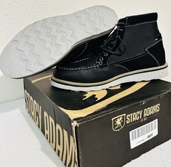 Stacy Adams Men’s Black Leather Chukka Ankle Boots Lace-Up Moc Toe US 10.5