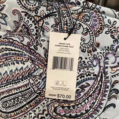 Vera Bradley Grand Tote Soft Sky Paisley NEW with tag