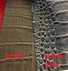 SHIPS FOLDED BIG NILE CROCODILE 3D Texture Faux Leather Upholstery Vinyl Fabric