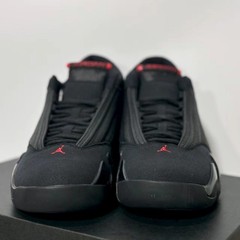 Nike Air Jordan 14 Black Red Accent Gloss Toe Classic Retro Performance Athletic