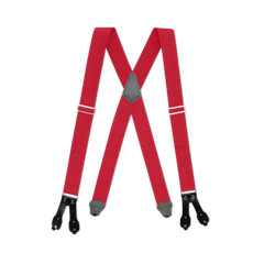 Men’s Suspenders – Wide Industrial Non-Stretch, X with Leather Ears, USA Made
