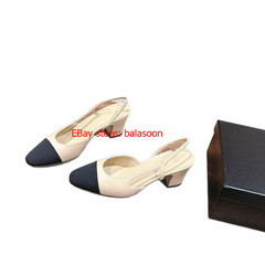 half-Baotou strap sandals high-heeled Mary Jane color matching thick heel sandal