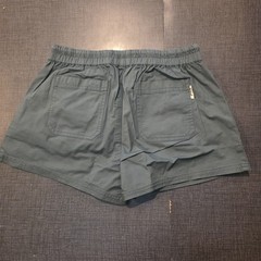 PACT Women’s Ore Woven Twill Drawstring Short Storm/Army Green Medium