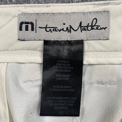 Travis Mathew Shorts Mens 38 Natural White Nylon Blend Stretch Performance