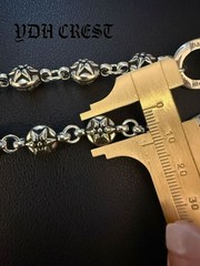 Silver Tone Wallet Chain Ornate Links 40cm 15.7in 3.5oz Biker RCHCHAN