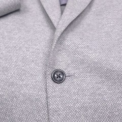 Bloomingdales Jersey Unstructured Sport Coat Mens 46R Gray Linen Blazer Jacket