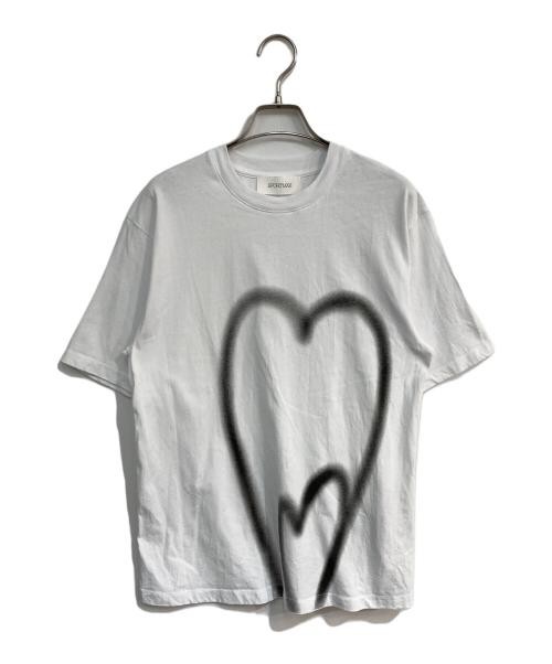 SPORT MAX Heart Print T-Shirt S White/Black Cotton Ladies Top