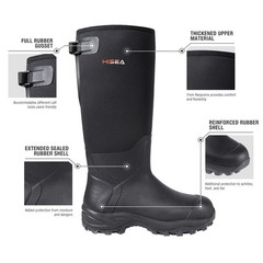 HISEA Men’s Hunting Boots Neoprene Insulated Rain & Snow Muck Mud Working Boots