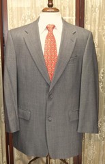 USA Hart Schaffner Marx Gold Trumpeter 40 R gray nailhead 1 vent suit flaw y1j3