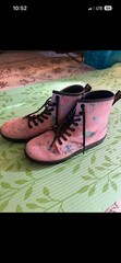 Dr. Martens air Wair Women’s Pink Sheridan Rainbow Suede Boot Size 6L
