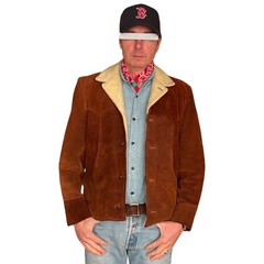 Size 40US Reg (50EU). Vintage suede ranch jacket made in USA