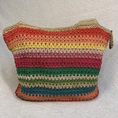 The Sak Rainbow Crocheted Shoulder Bag Purse Boho Hippie