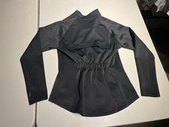 IBKUL Jacket Women’s Small Full Zipper Long Sleeve Stretch Black Mega Heat Poly
