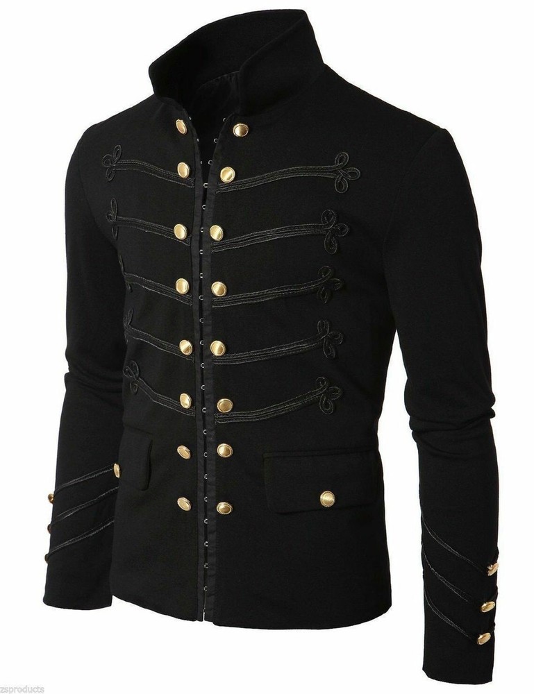 Men’s Scottish Black Gothic Jacket Highland Wedding jacket Sizes 34″ to 54″