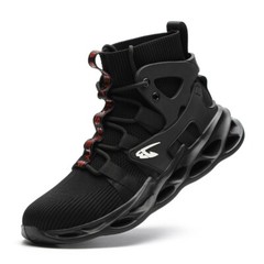 Men Steel Toe Boots Work Safety Shoes Puncture Proof Non Slip black tennis shoes