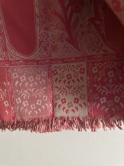 Luxurious Wool Silk Scarf large paisley design size 82.5/30.5 inches