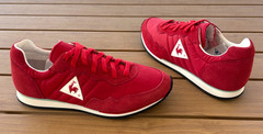 Le Coq Sportif Men’s Milos Red Athletic Sneakers 42 Shoes Trainer Sneakers US-9