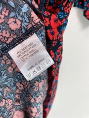 Hush Emanuelle Red Blue Poppy Floral Shirt Dress Button Front Pockets UK 6 NEW
