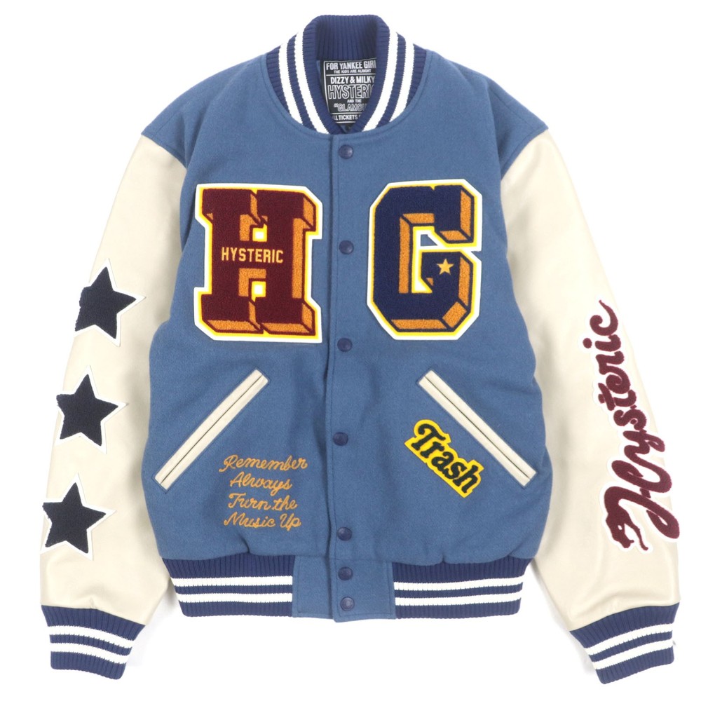 Excellent HYSTERIC GLAMOUR Stajan Blue gray wool mens M 02243AB10