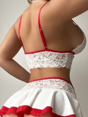Women’s Sexy-Lingerie G-String Lace Sleepwear Dress Babydoll Nightwear Underwear