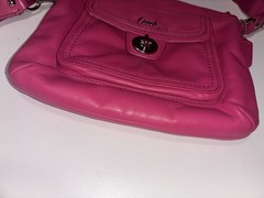 Pink Coach Ashley Crossbody or shoulder bag, silver hardware. 2009