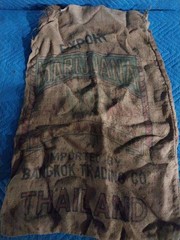 Large Old Canvas Merchandise Bag with Unique Design Desirable Piece