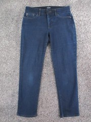 Chaps Jeans Womens 8 Blue Dark Wash Mid Rise Straight Stretch Denim 29×28