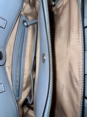 Calvin Klein Becky Turnlock Triple Compartment Tote Satchel Cloud Blue