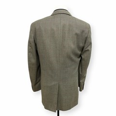 JOS A BANK mens olive green WINDOWPANE wool sport coat suit jacket blazer 42 L