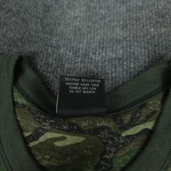 VTG Rothco Shirt Mens Large Green Woodland Camo Crewneck Military Made USA Tee