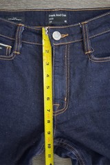 Frank & Oak Cyndi Straight Fit Selvedge Denim Blue Jeans High Rise Size 24×28