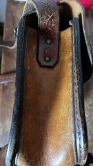 Vintage Genuine Leather Shoulder Bag/Handmade Satchel Rich Cognac Brown