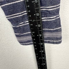 Howe Creative Workforce Shacket Mens XL Navy Blue Striped Heavyweight Shirt
