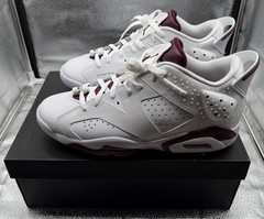 Jordan Air Jordan Retro 6 GOLF NRG M23 Leather White/Burgundy Lace-Up Men 12.5