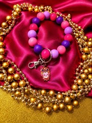 Handmade Silicone Beaded Keychain Wristlets – Choose Your Style