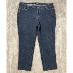 a.n.a Jeans Women 22W Blue Modern Fit Straight Leg Dark Wash Stretch Denim Pant