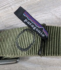 Patagonia 40 in Olive Tech Web Belt Lightweight Adventure Belt Hiking Outdoor