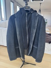 Gimo’s Men’s Hooded Full Zip Wool Jacket Regular Fit 3XL