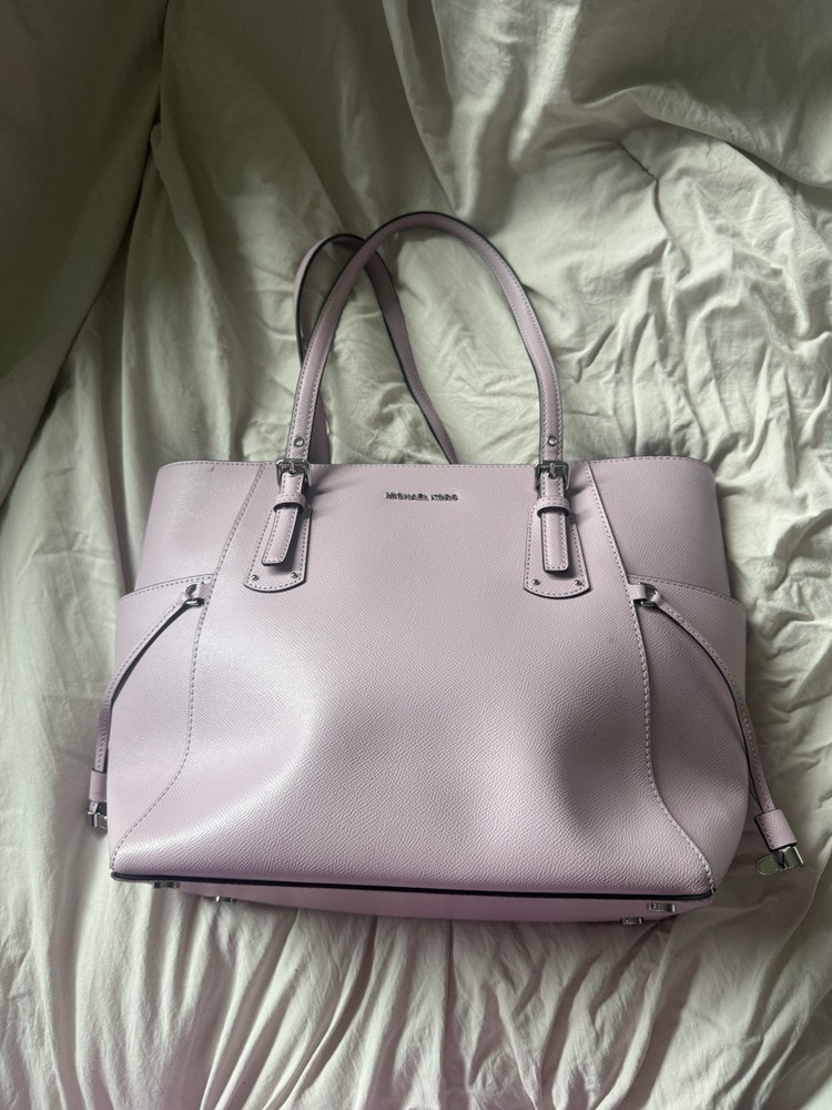 Michael Kors Voyager Tote Bag Lavender Mist w/ Silver Hardware
