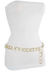 Women Sexy Fun Fashion Belt Gold Metal Thick Chain Links Plus Size XL XXL 1xl 2x