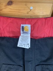 Carhartt Men’s Quilt Lined Zip To Waist Biberalls,Black,48 x 32
