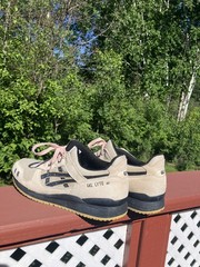Asics Gel Lyte III Shoes Size 11 Cream Pink Black