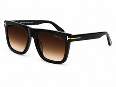 Tom Ford Morgan Sunglasses FT0513 Black/Brown Gradient 57-16-145mm With Case New